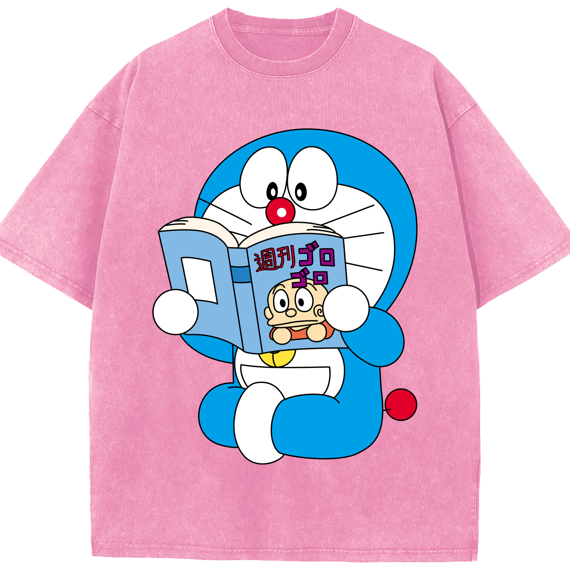 （画像用） ドラえもん Doraemon 綿100% ヴィンテージ風 半袖Tシャツ（フロントプリント）